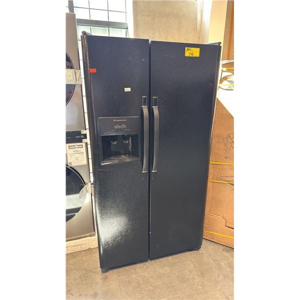FRIGIDAIRE SIDE-BY-SIDE FREEZER FRIDGE COMBO, MODEL # FRS6HR4HB6, APPROX DIMENSIONS 68"X35"X31"