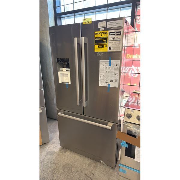 BOSCH 500 SERIES B36CD52SNS FRENCH DOOR REFRIGERATOR, 36 INCH WIDTH, 21.6 CU. FT. CAPACITY, COUNTER