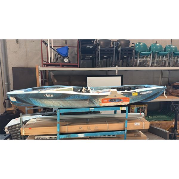 PELICAN PEAK 100X (MODEL MK10) SIT ON TOP KAYAK WITH PADDLE, ADJUSTABLE BACKREST, MOULDED FOOTREST