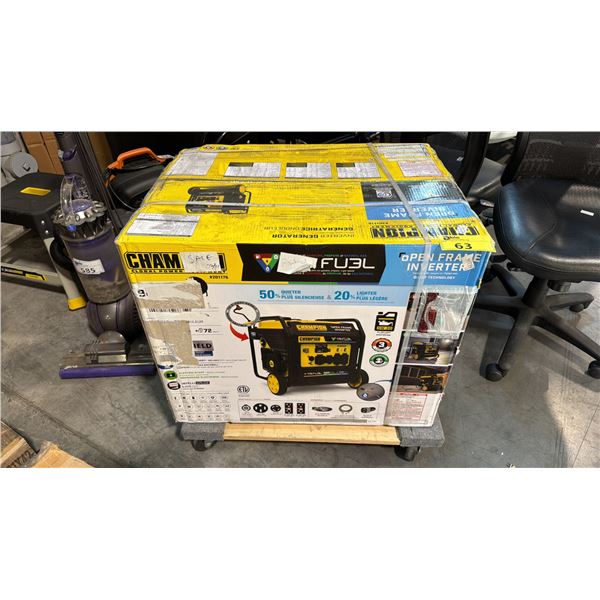 CHAMPION POWER EQUIPMENT MODEL 201176, 9000W ELECTRIC START TRI FUEL OPEN FRAME INVERTER GENERATOR