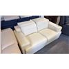 Image 3 : OFF-WHITE LEATHER SECTIONAL SOFA