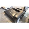 Image 3 : MODERN BLACK LEATHER SINGLE ARM CHAISE LOUNGE SOFA