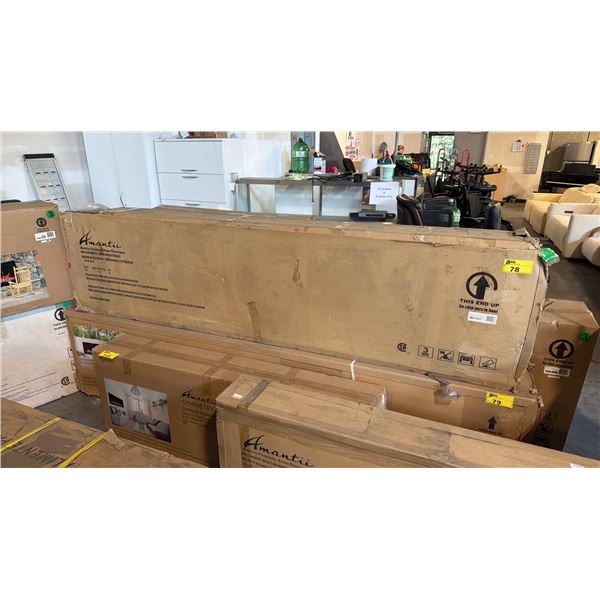 AMANTII BI-88-SLIM INDOOR-OUTDOOR LINEAR ELECTRIC FIREPLACE, APPROX DIMENSIONS W:8" D:7" H:23"