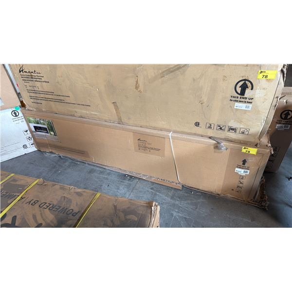 AMANTII SYM-100-XT-BESPOKE SYMMETRY EXTRA TALL BUILT-IN ELECTRIC FIREPLACE, IN BOX