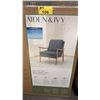 Image 2 : AIDEM & IVY MODEL CWC.A11180, FABRIC ACCENT CHAIR, BLUE, IN BOX