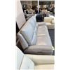 Image 3 : CONTEMPORARY LIGHT GRAY LEATHER MATERIAL RECLINING SOFA