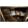 Image 5 : SAMSON INTERNATIONAL LIGHT OAK STORAGE SIDEBOARD, 2 DEEP DRAWERS AND 4 GLASS PANELED CABINET DOORS