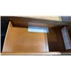 Image 6 : SAMSON INTERNATIONAL LIGHT OAK STORAGE SIDEBOARD, 2 DEEP DRAWERS AND 4 GLASS PANELED CABINET DOORS