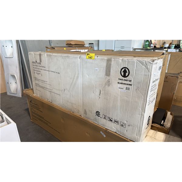AMANTII MODEL FML-60-6623-STL, BLACK LINEAR 60" BUILT IN ELECTRIC FIREPLACE, IN BOX