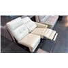 Image 3 : 3 OFF-WHITE MISMATCH  SINGLE ARM INCOMPLETE ARMCHAIRS AND TWO ARMLESS MID-SECTIONAL COMPONENTS