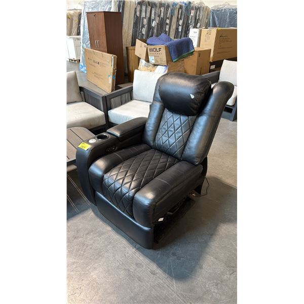 VALENCIA TUSCANY POWER HOME THEATER RECLINER WITH RIGHT SIDE ARMREST, CONTROLS NOT FULLY WORKING