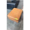 Image 1 : MODERN TAN LEATHER OTTOMAN