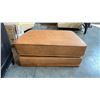 Image 2 : MODERN TAN LEATHER OTTOMAN