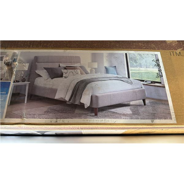 NORTHRIDGE UPHOLSTERED KING BED WITH HEADBOARD,2 BOXES IN TOTAL MUST TAKE ALL
