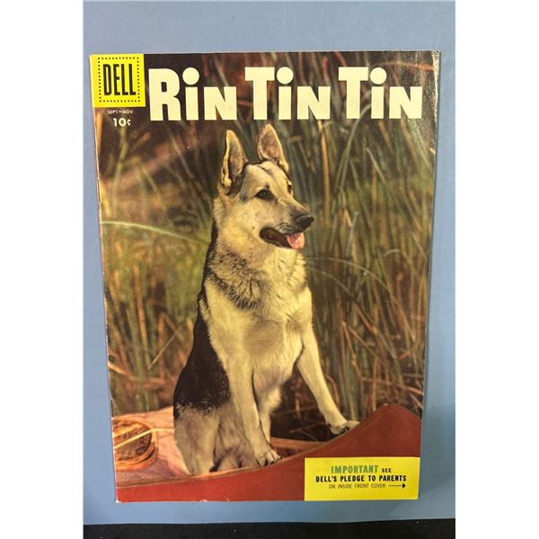 Dell Rin Tin Tin #10 Comic Book (Sept-Nov 1955) Vintage Photo Cover