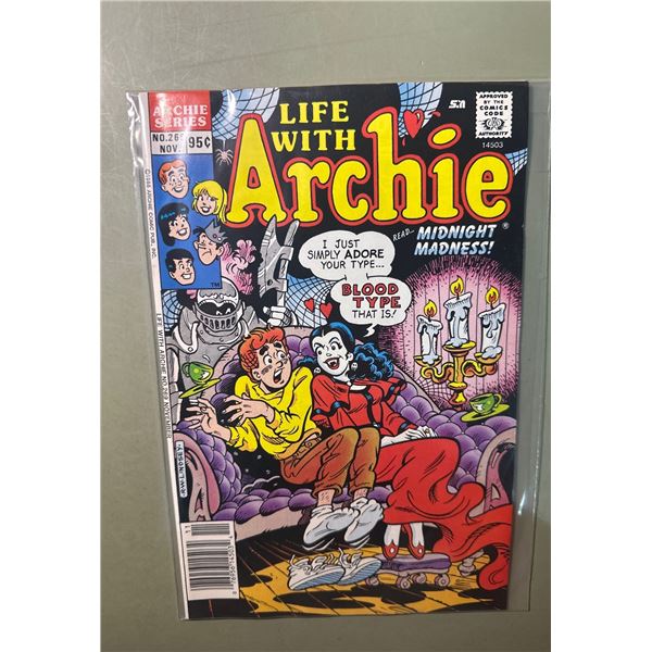Life with Archie #269 Comic 95Â¢ Canadian Price Variant (Nov, 1988)