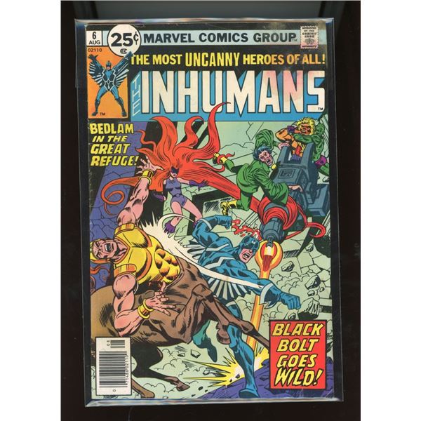 Inhumans #6 (Aug 1976, Marvel Comics Group) - Black Bolt Goes Wild!