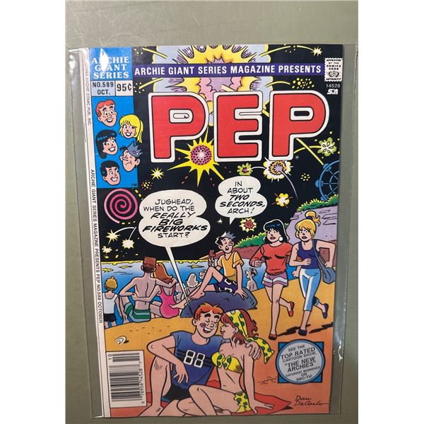Archie Giant Series Magazine Presents PEP #589 Comic Book (Archie, 1988)