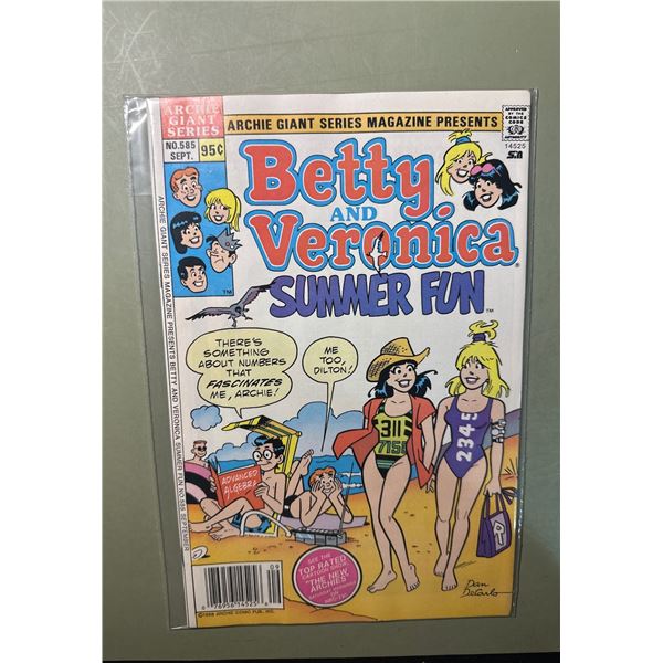 Archie Giant Series #585 Betty and Veronica Summer Fun Comic Book (1988)