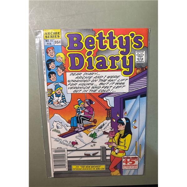 Betty's Diary #15 Comic Book (Feb 1987, Archie) - 45th Anniversary