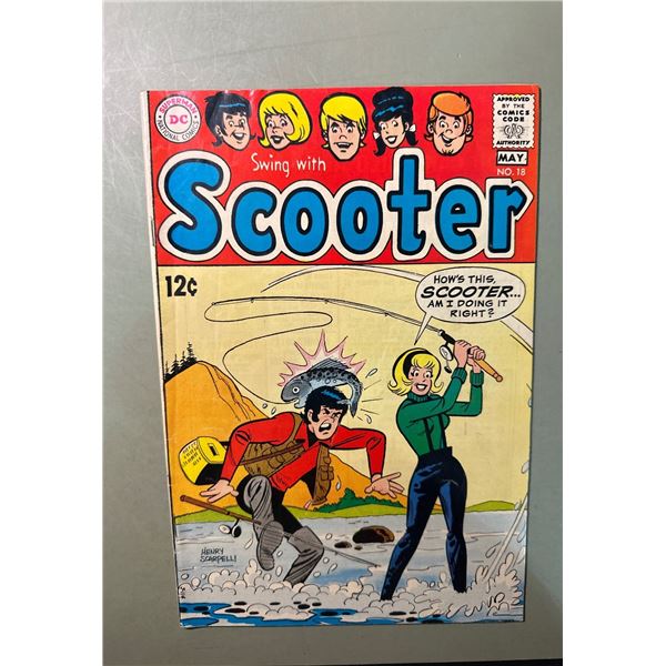 Swing with Scooter #18 (DC, 1969) Henry Scarpelli Fishing Cover