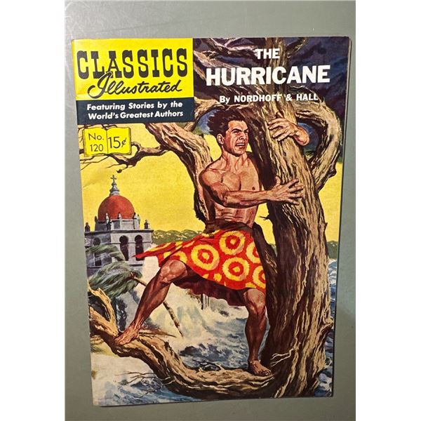 Classics Illustrated #120 The Hurricane by Nordhoff & Hall Comic Book (1954)