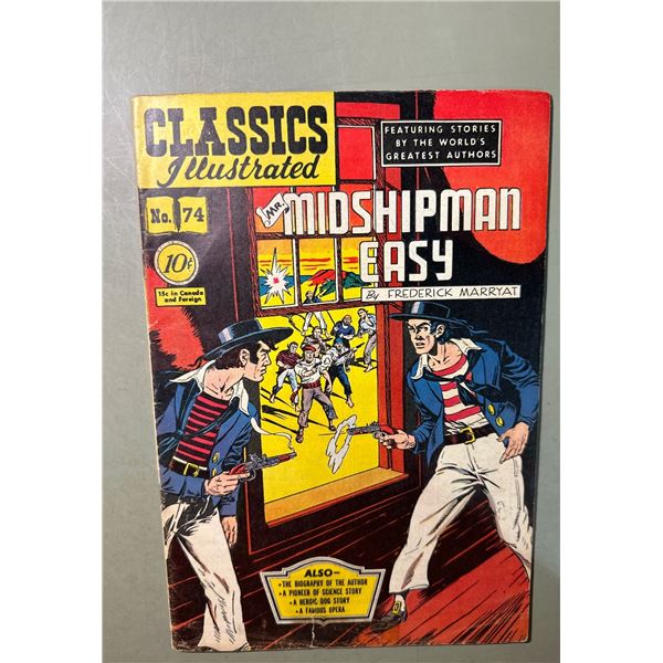 Classics Illustrated #74: Mr. Midshipman Easy by Frederick Marryat (1950)