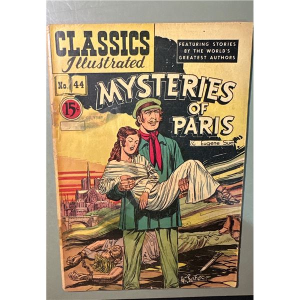 Classics Illustrated #44 Mysteries of Paris Comic Book (Dec 1947)