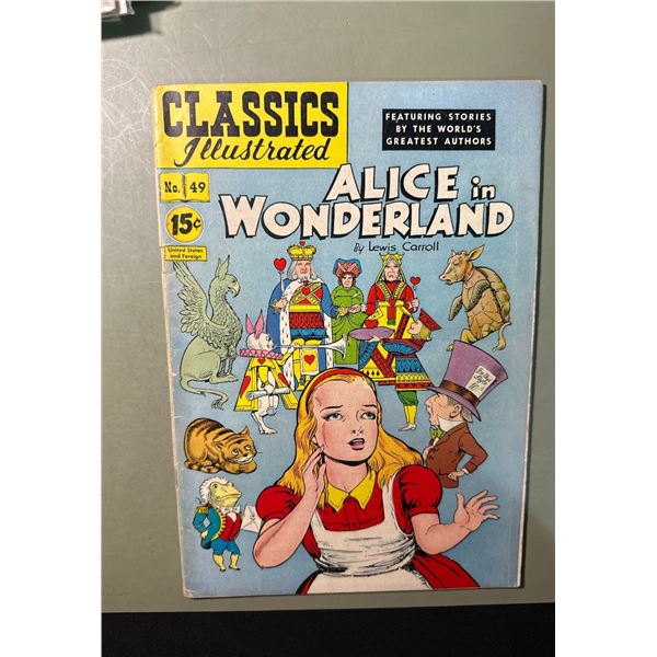 1948 Classics Illustrated #49 Alice in Wonderland Comic by Lewis Carroll