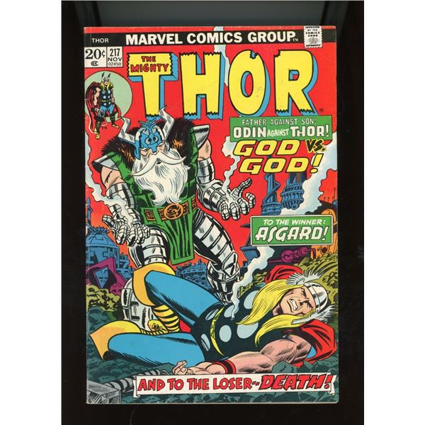 The Mighty Thor #217 Marvel Comics (Nov 1973) - Odin vs Thor