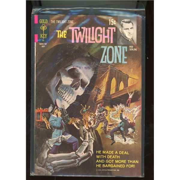 Gold Key The Twilight Zone #38 Comic Book July 1971 Rod Serling