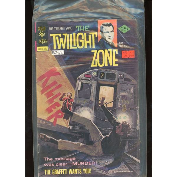 Gold Key The Twilight Zone #64 Comic Book July 1975 Rod Serling Killer