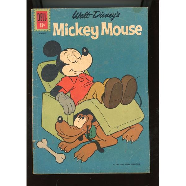 Walt Disney's Mickey Mouse #76 Dell Comic March 1961 Vintage
