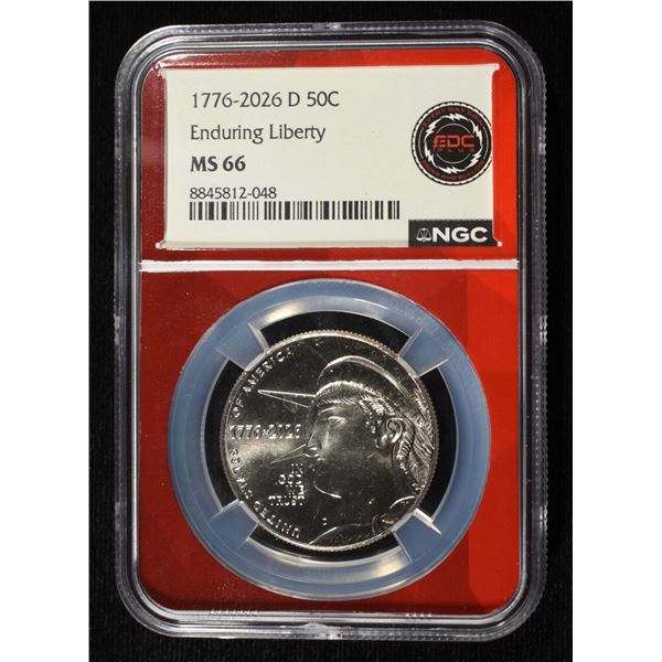 1776-2026-D 50C ENDURING LIBERTY NGC MS66