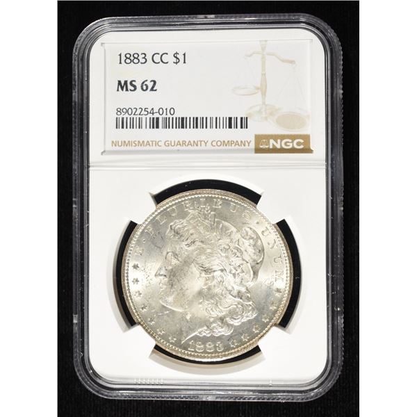 1883-CC MORGAN DOLLAR NGC MS-62