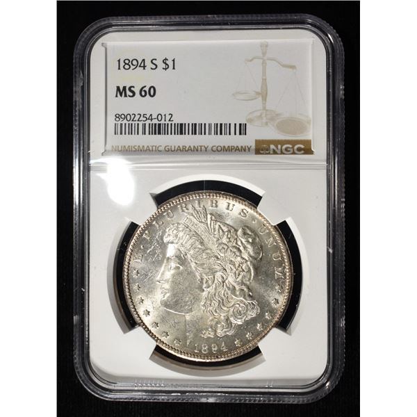 1894-S MORGAN DOLLAR NGC MS-60