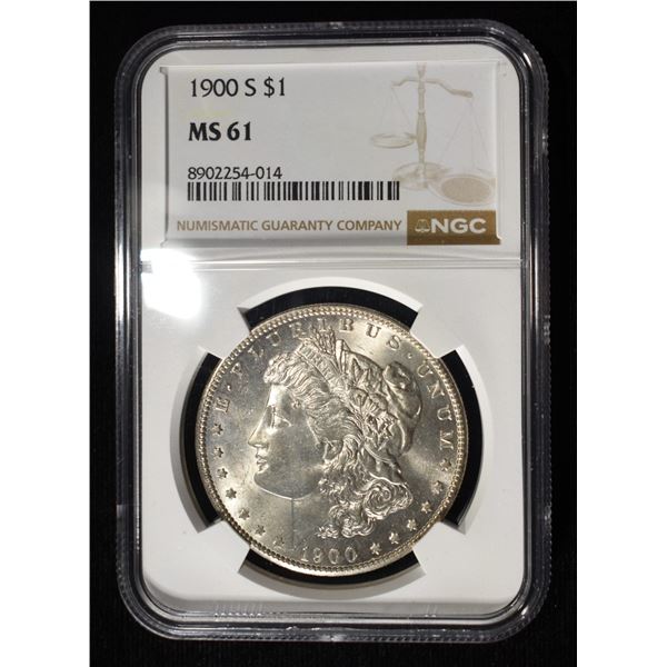 1900-S MORGAN DOLLAR NGC MS-61