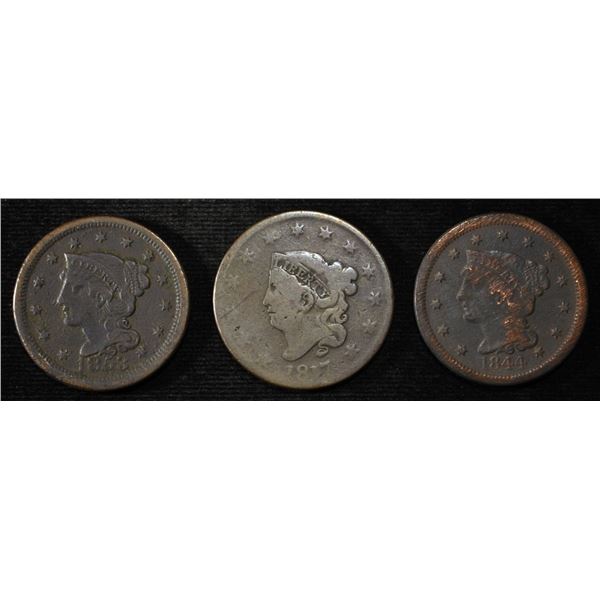 1817, 1844, 1853 LARGE CENTS