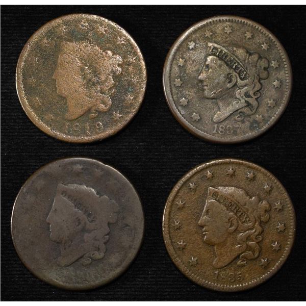 1819, 1835, 1837, 1 UNKNOWN LARGE CENTS