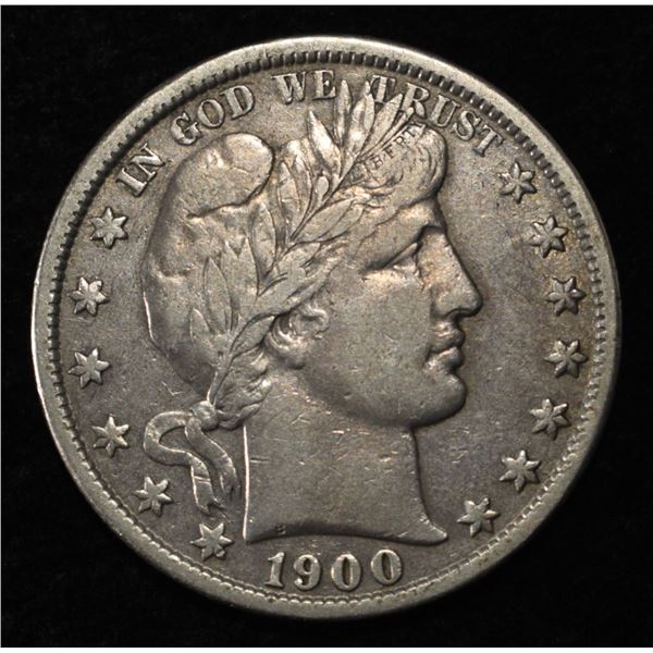 1900 BARBER HALF DOLLAR XF