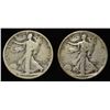 Image 1 : 1917-S VG, & 18-S FINE WALKING LIBERTY HALVES
