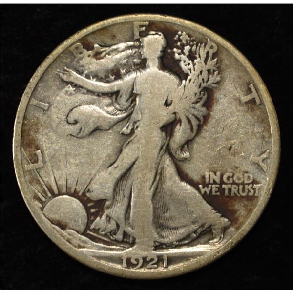 1921-S WALKING LIBERTY HALF DOLLAR VG