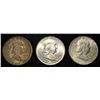 Image 1 : 1948-P,D & 1949-D FRANKLIN HALVES