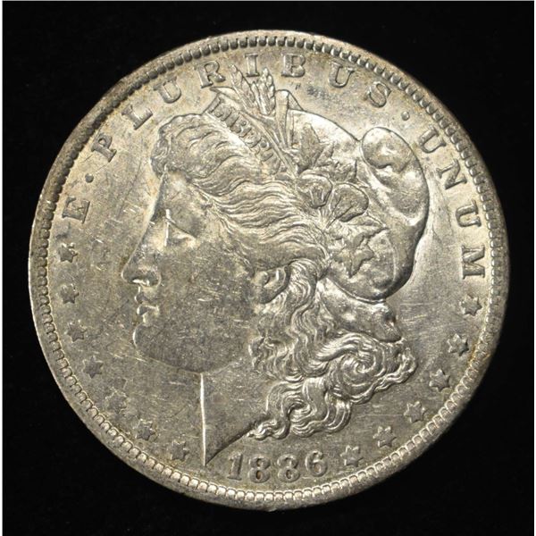 1886-O MORGAN DOLLAR AU