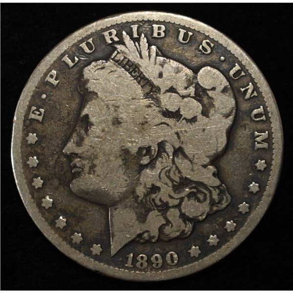 1890-CC MORGAN DOLLAR VG