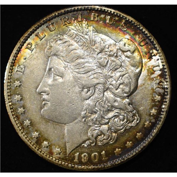 1901-S MORGAN DOLLAR AU/BU COLOR