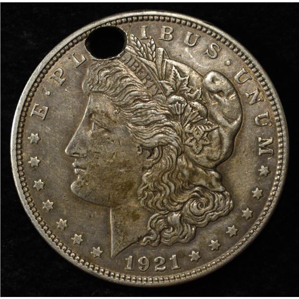 1921-D MORGAN DOLLAR DAMAGED