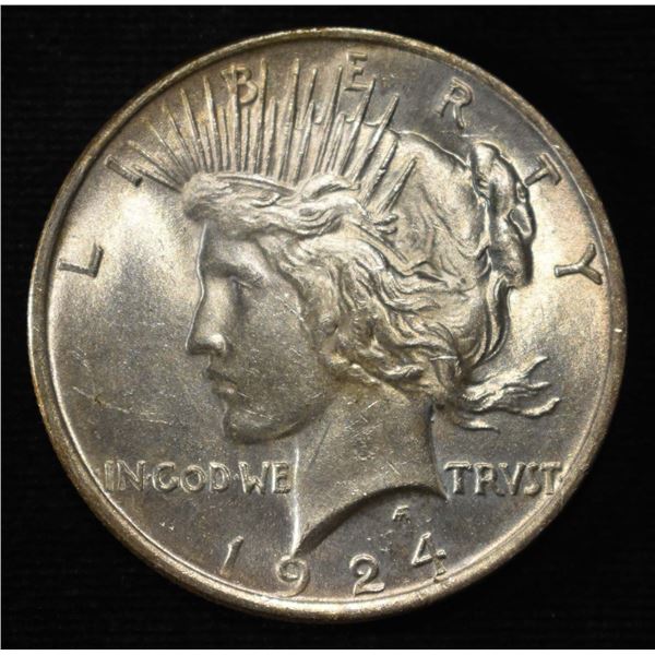 1924 PEACE DOLLAR CH BU