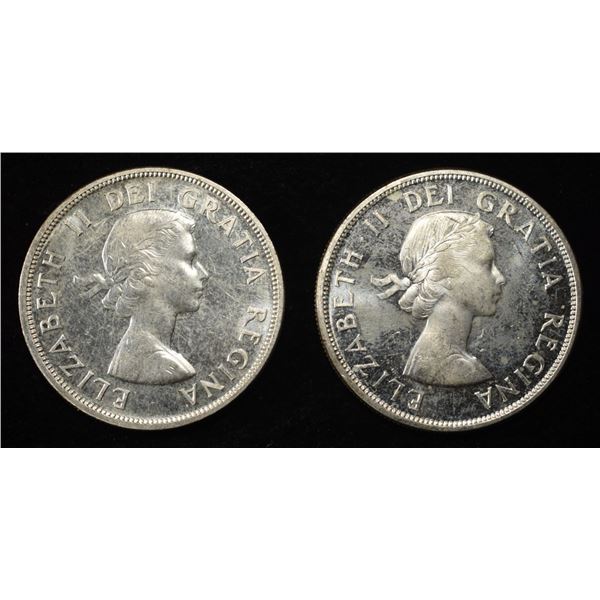 (2) 80% SILVER CANADIAN DOLLARS