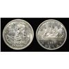 Image 2 : (2) 80% SILVER CANADIAN DOLLARS